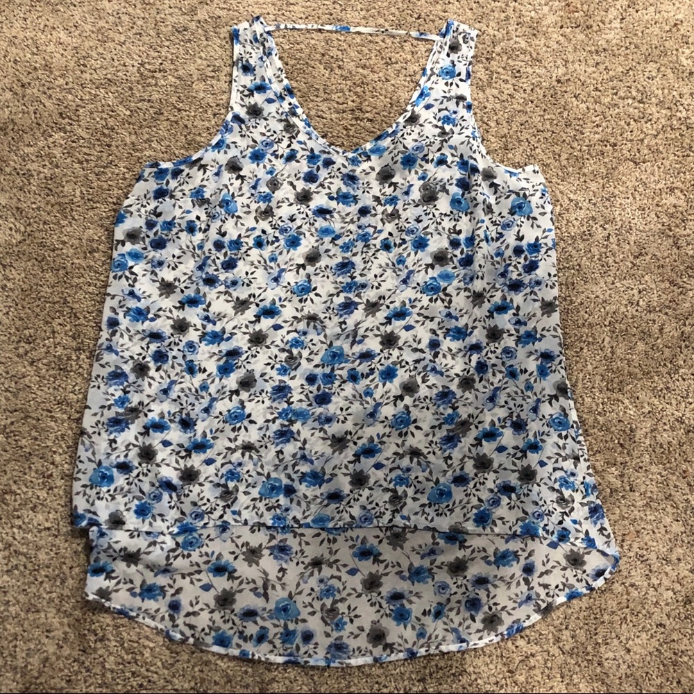 Torrid Chiffon floral hi lo tank